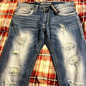 Affliction jeans ,rugged style , wear with attitude